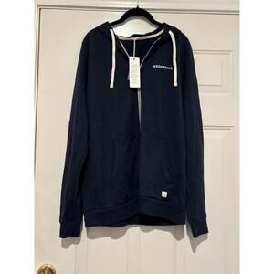 Marine Layer sz L navy blue zip up hoodie new with tags #1203